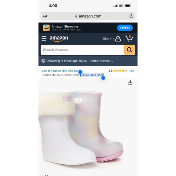 🌸✨Stride Rite 360 Toddler Rainbow Gecko Rain Boot with Cozy Removable Lining - Picture 2 of 14